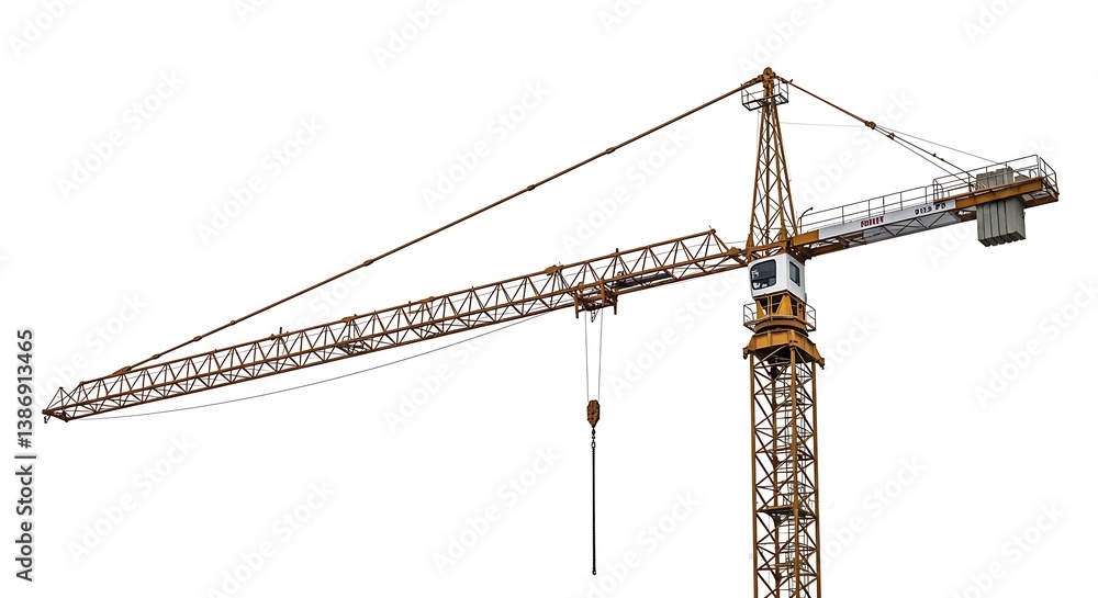 Towering Steel: A Construction Crane Against a Bright Sky AI Generated Towering Steel: A Construction Crane Against a Bright Sky AI Generated