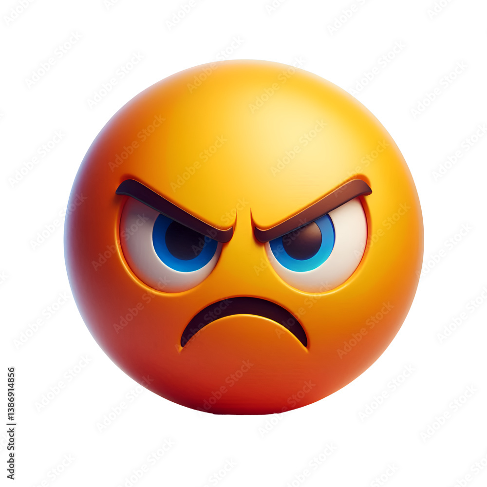 Fototapeta premium Angry face icon