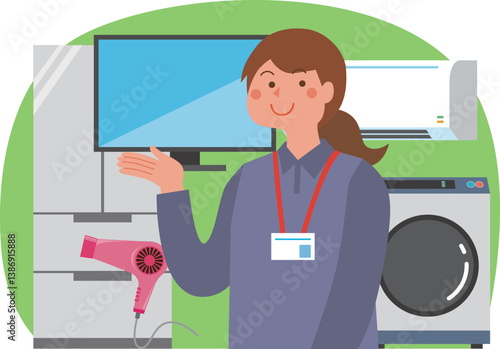 家電量販店女性スタッフ