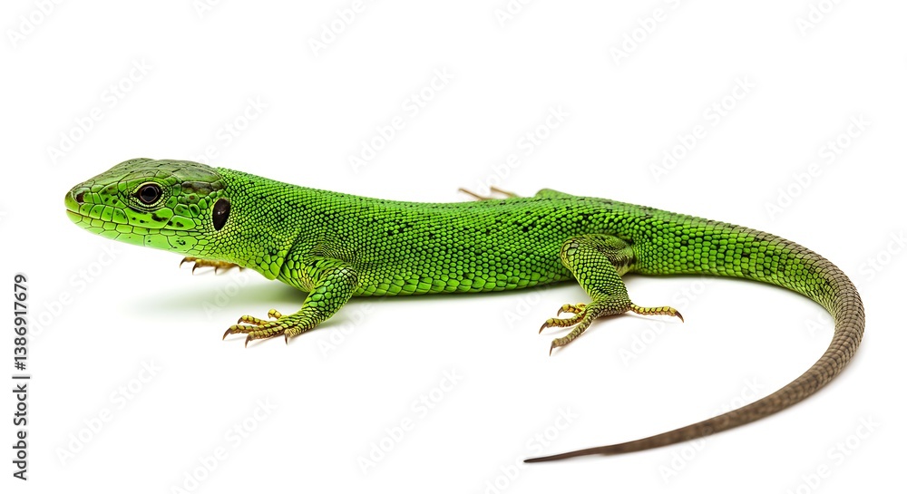 Fototapeta premium Emerald Sentinel: A Study in Green AI Generated