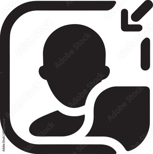 Silhouette vector of an edit and crop photo icon featuring crop tool and pencil. Ideal for photo apps, editing software, and graphic design interfaces.