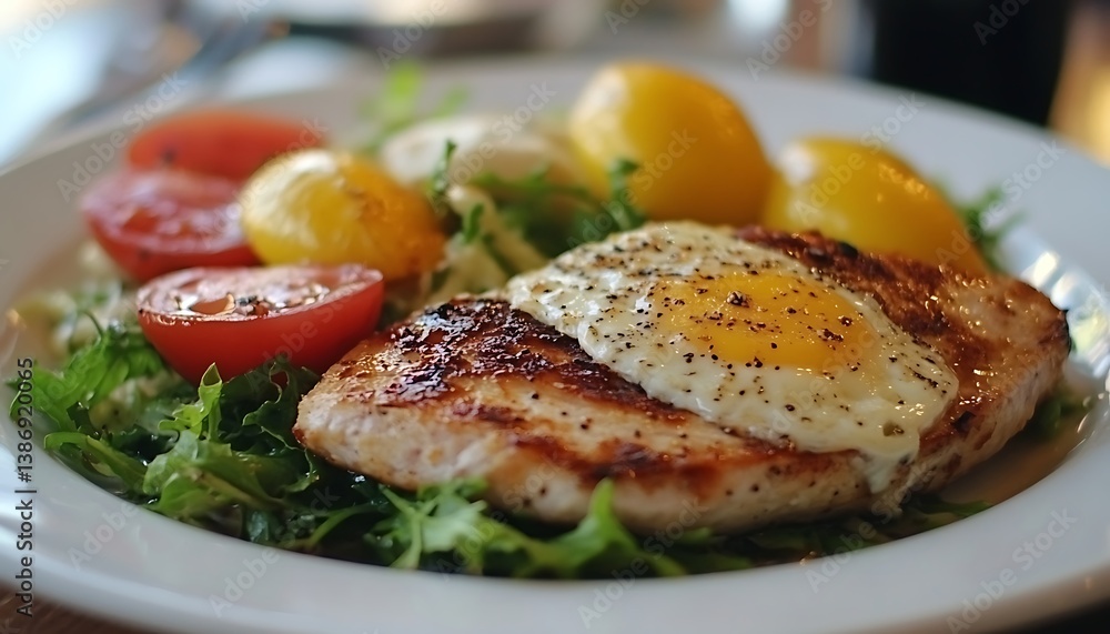 Grilled Chicken with Egg Salad. Grilled Chicken with Egg Salad.