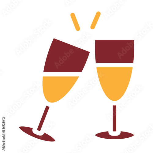Birthday Drinks Vector Glyph Two Colors Icon Design