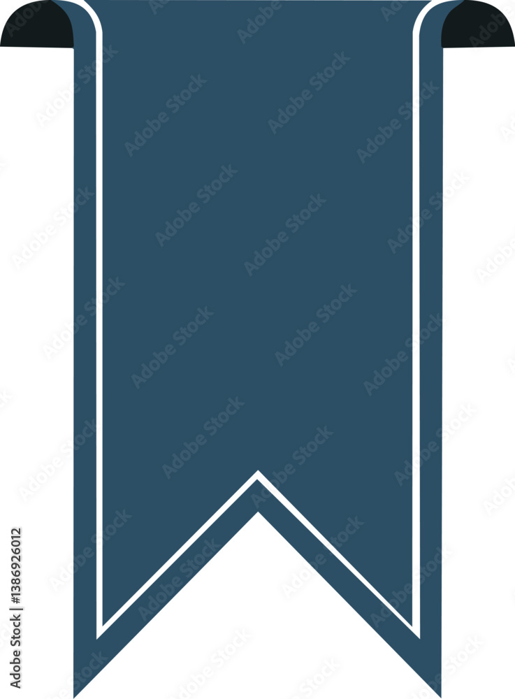 Elegant Minimalist Bookmark Icon in Monochromatic Gray with Smooth Surface Elegant Minimalist Bookmark Icon in Monochromatic Gray with Smooth Surface