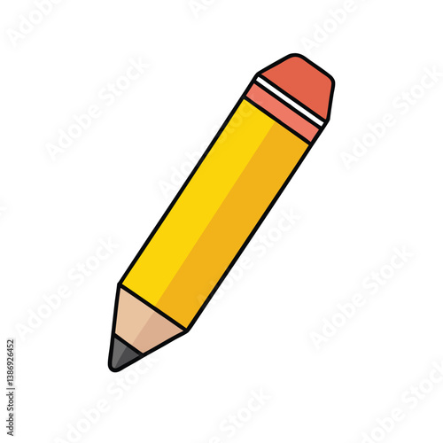 A colorful pencil vector art illustration