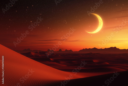 Wallpaper Mural Sky at Night. Night sky background at sunset, in the desert  Torontodigital.ca