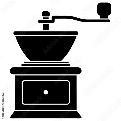 Clean and Simple Grinder Silhouette Vector Icon on White.