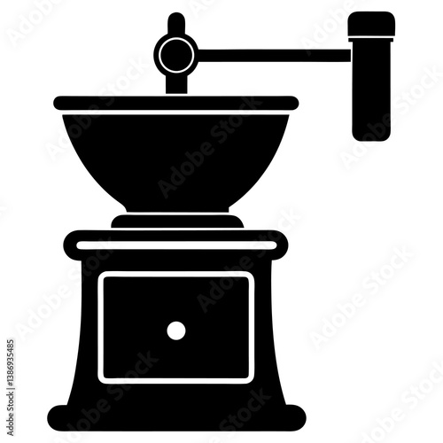Clean and Simple Grinder Silhouette Vector Icon on White.