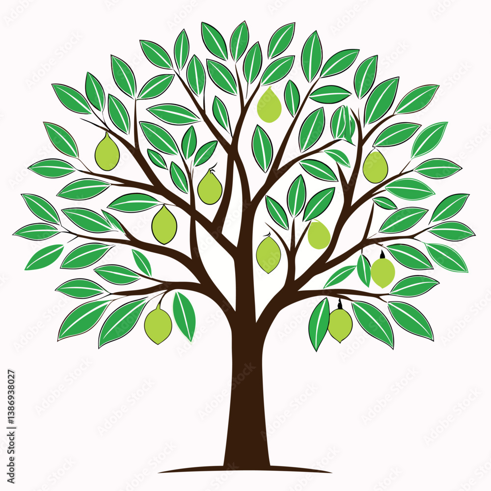 Obraz premium Guava-tree-illustration-vector-design 