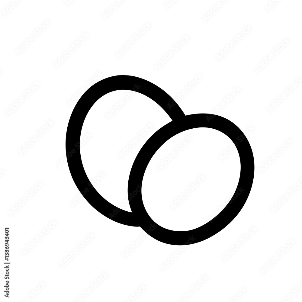 Overlapping Ovals Abstract Graphic Design Element Black And White Illustration Overlapping Ovals Abstract Graphic Design Element Black And White Illustration