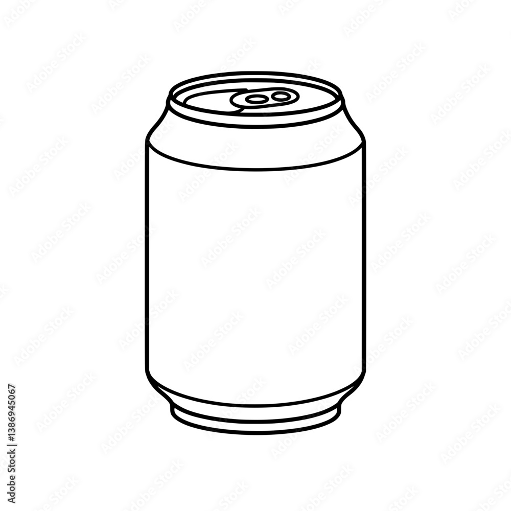 Soda Can Outline: Clean and simple outline of a soda can, perfect for minimalist designs, showcasing its classic, cylindrical form. Soda Can Outline: Clean and simple outline of a soda can, perfect for minimalist designs, showcasing its classic, cylindrical form.
