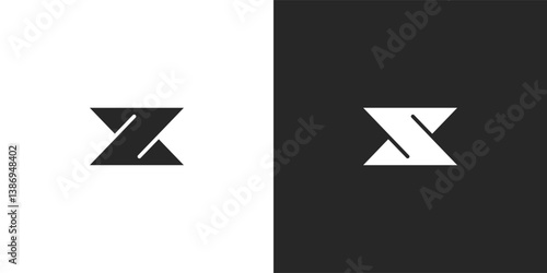 Letter z or s logo. Suitable for business logo, brand, interview show, podcast, quiz. Flat Vector Logo Design Template Element.
