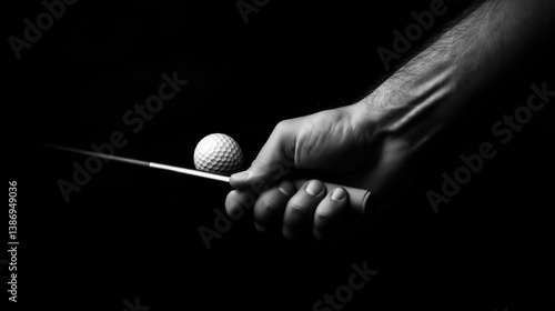 Close-up of a golfer's hands gripping a driver at address