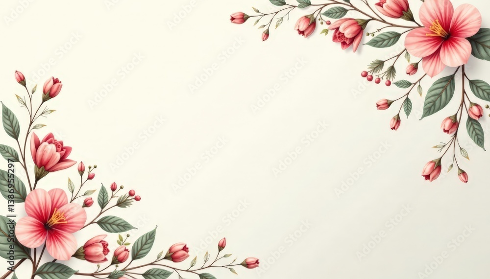 Subtle floral motifs on a neutral backdrop create a sophisticated, repeating design , texture, surface pattern, tileable