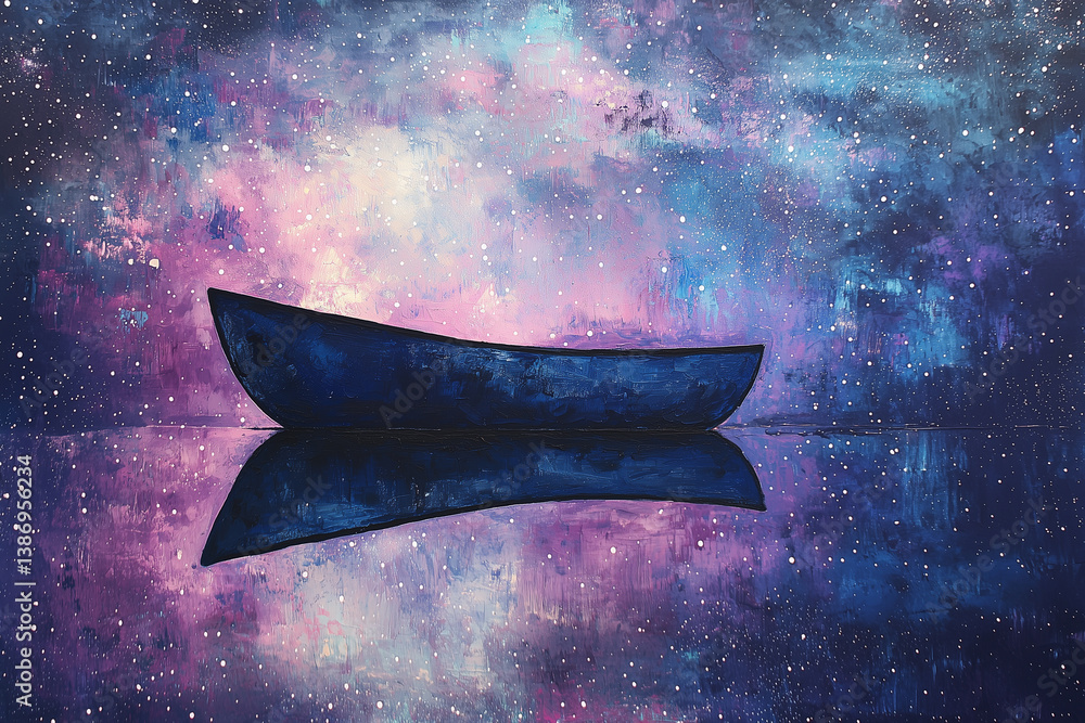 Beautiful night sky in the sea Beautiful night sky in the sea