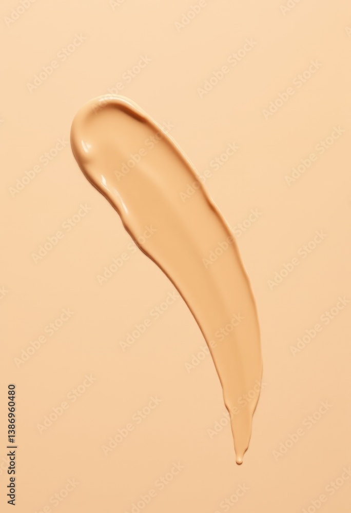 Fototapeta premium a close up of a liquid foundation on a beige background