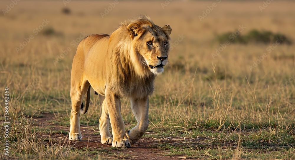 Fototapeta premium Golden Hour Majesty AI Generated