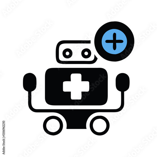 Healthcare Bots Illustration for Smart Hospitals and Medical Innovation
