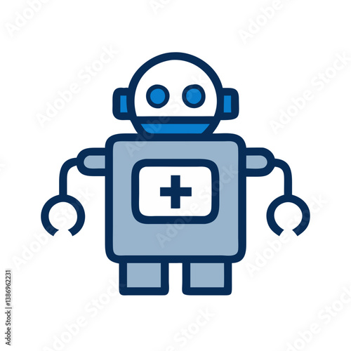 Healthcare Bots Illustration for Smart Hospitals and Medical Innovation