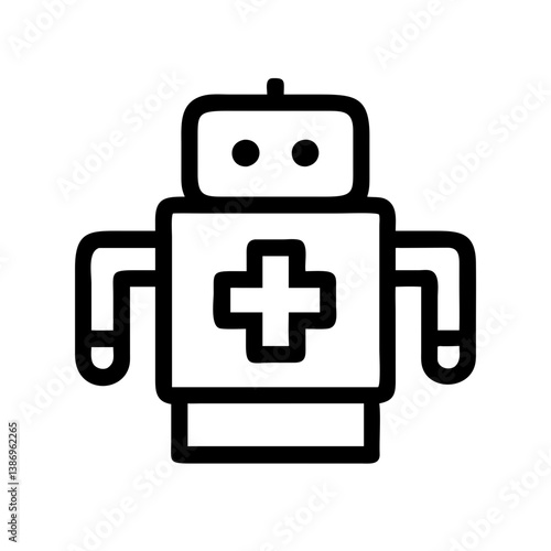 Healthcare Bots Illustration for Smart Hospitals and Medical Innovation