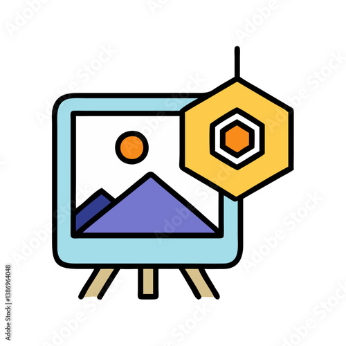 Futuristic NFT Art Design Representing Digital Ownership and Crypto Culture