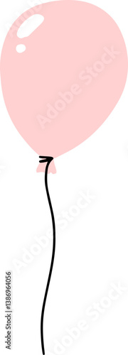 Hand drawn Pink balloon