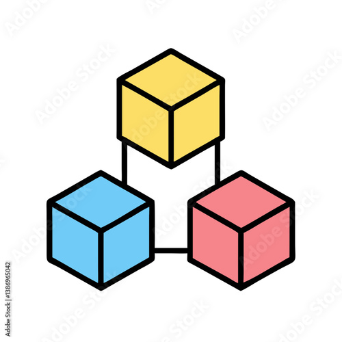Abstract Qubit Cubes Illustration for High-Tech Quantum Innovation