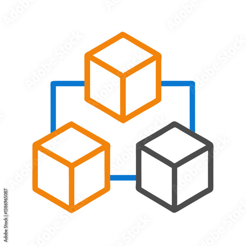 Futuristic Qubit Cubes Vector for Quantum Computing Concepts