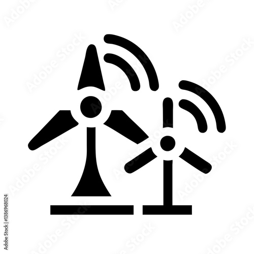 Futuristic Wind Energy Vector Featuring AI and Neural Connectivity