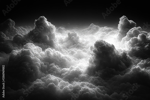 A cloudy black background, ...