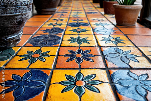 A stylish image of a tiled ...