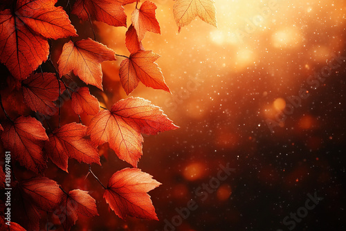 An orange fall-themed backg...