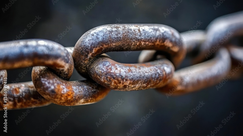 Rusty Chain Close-Up: A Macro Photograph of a Corroded Metal Chain Rusty Chain Close-Up: A Macro Photograph of a Corroded Metal Chain