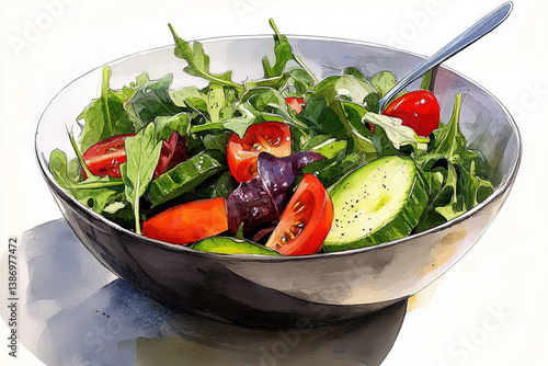 salad bowl sketch