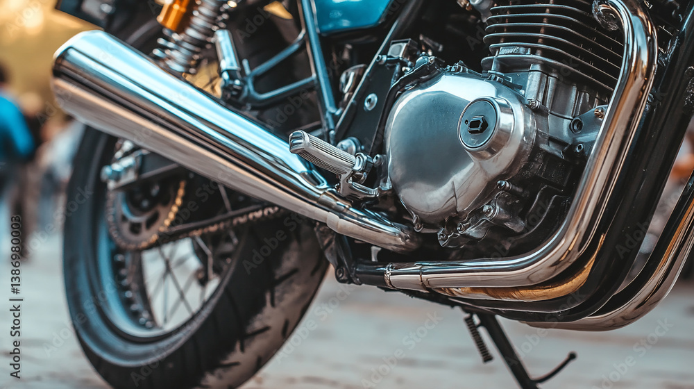 Fototapeta premium Blurred background exhaust close shot