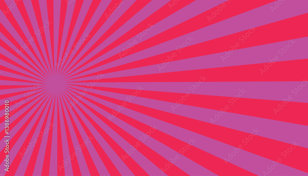 Fototapeta premium Abstract explosion background in gradient pink color. Sun glare effect radiates. Sunlight sparkle pattern.