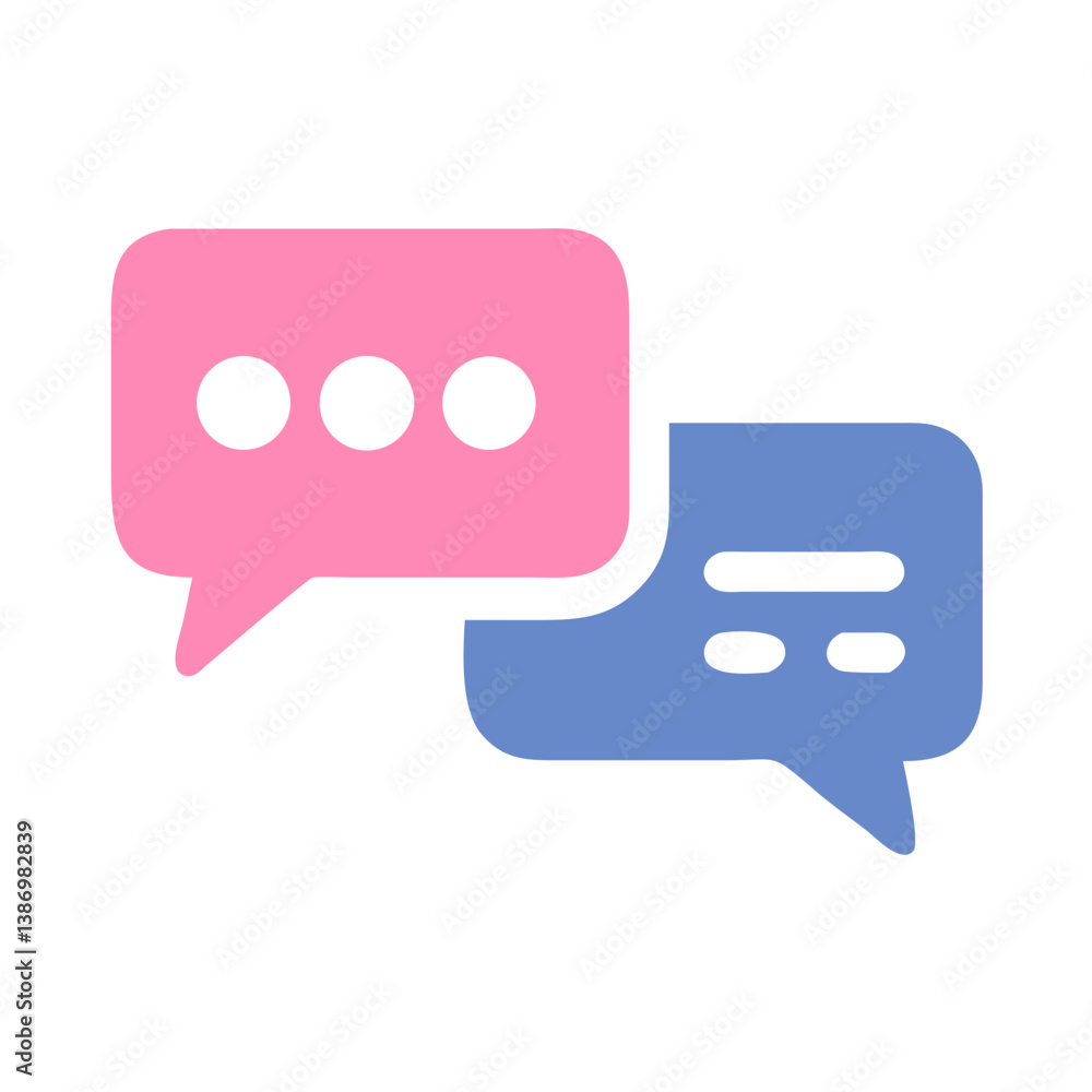 Chat Bubbles Representing Message or Communication Icon Design Chat Bubbles Representing Message or Communication Icon Design