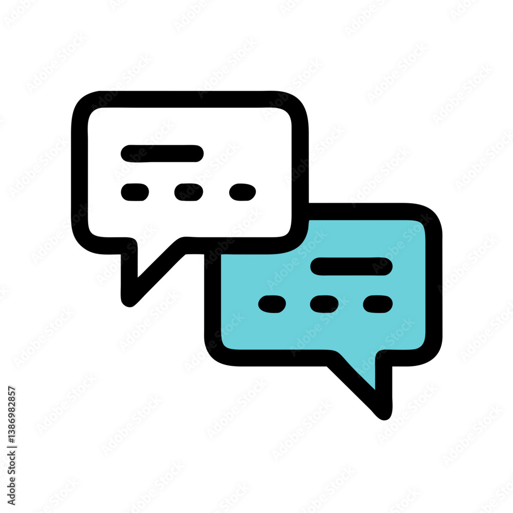 Chat Bubbles Representing Message or Communication Icon Design Chat Bubbles Representing Message or Communication Icon Design