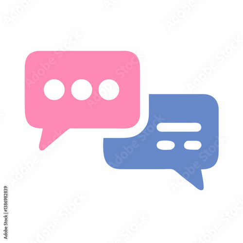 Chat Bubbles Representing Message or Communication Icon Design
