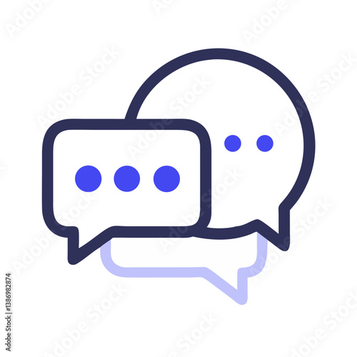Chat Bubbles Representing Message or Communication Icon Design