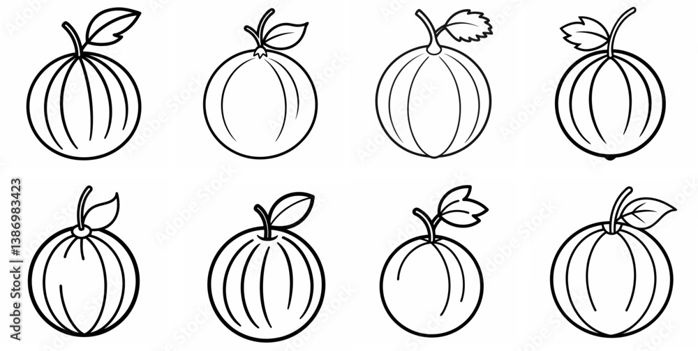Gooseberry – Outline Coloring Book Line Art Set Gooseberry – Outline Coloring Book Line Art Set