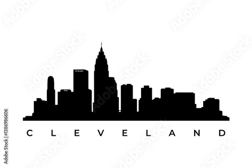 Silhouette of Cleveland skyline showing city's unique architectural profile