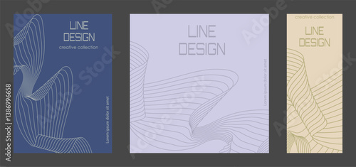 A pattern of wavy lines. Luxurious abstract background. Interior design, wallpaper, textures, textiles. The option of packaging, banners and creative design ideas
