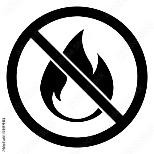 no fire, No Fire Symbol for Safety and Fire Prevention Warning Designs, safety symbol, fire prevention, warning design, fire ban, safety graphic, prevention icon, warning symbol, fire restriction