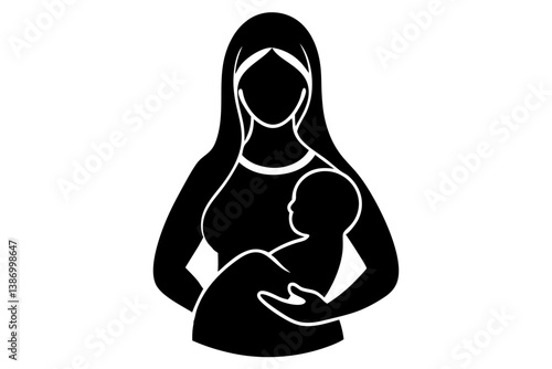 Silhouette of a pregnant woman in a lotus yoga pose, a vector illustration of health and relaxation, pregnant, woman, silhouette, lotus, yoga, pose, vector, illustration, health, relaxation, prenatal