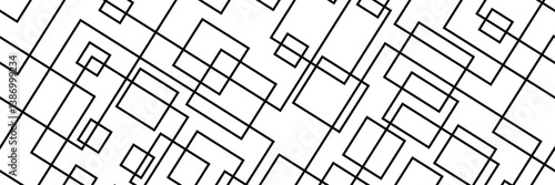 Monochrome line design. Intersecting lines create geometric shapes. A template for screensavers, wallpapers, banners, textures, and textiles. The idea of interior design and creativity