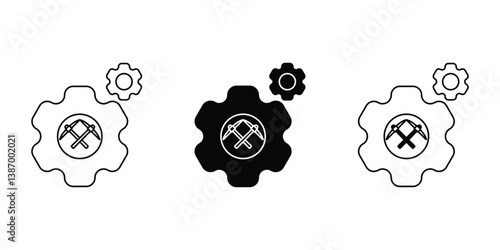 System miner crypto icon in modern, tech-inspired design. Perfect for blockchain networks, crypto systems, and digital mining setups. High-quality vector, fully scalable and editable.