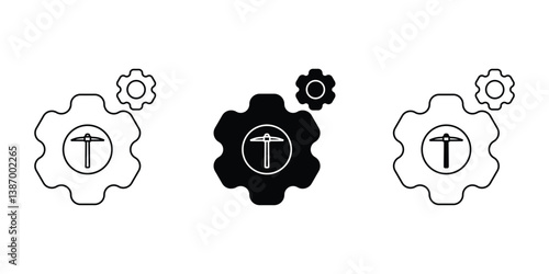 System miner crypto icon in modern, tech-inspired design. Perfect for blockchain networks, crypto systems, and digital mining setups. High-quality vector, fully scalable and editable.