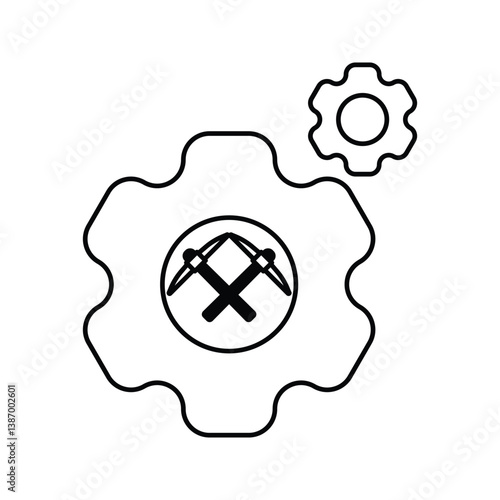 System miner crypto icon in modern, tech-inspired design. Perfect for blockchain networks, crypto systems, and digital mining setups. High-quality vector, fully scalable and editable.