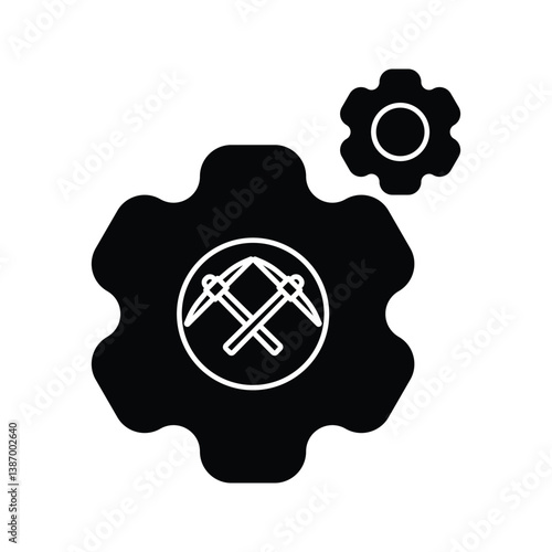 System miner crypto icon in modern, tech-inspired design. Perfect for blockchain networks, crypto systems, and digital mining setups. High-quality vector, fully scalable and editable.